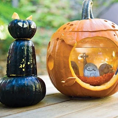 decorar calabazas alargadas