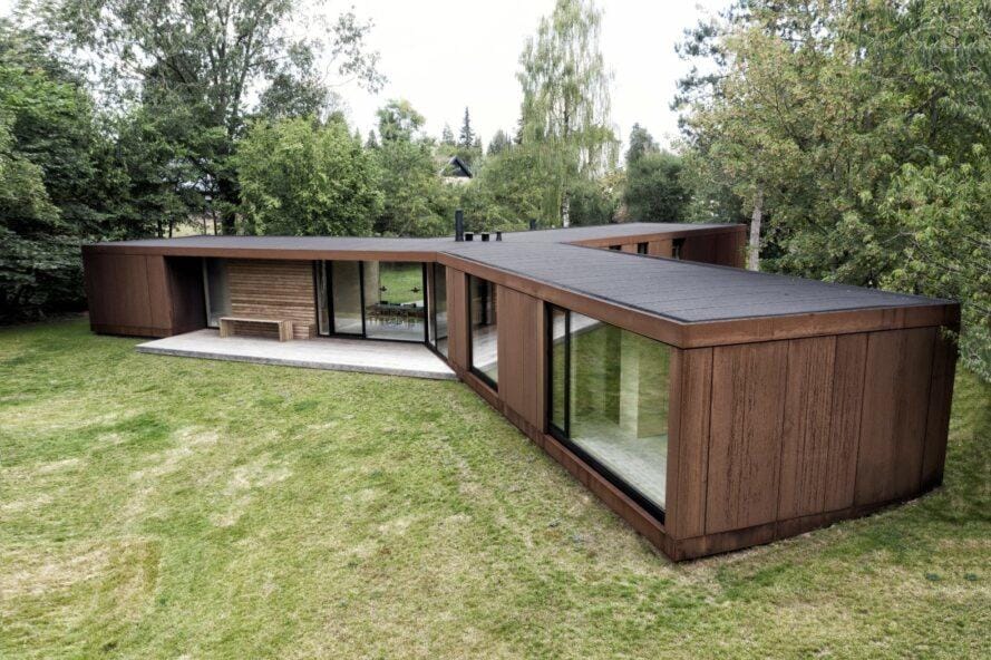 Casa Prefabricada jardín