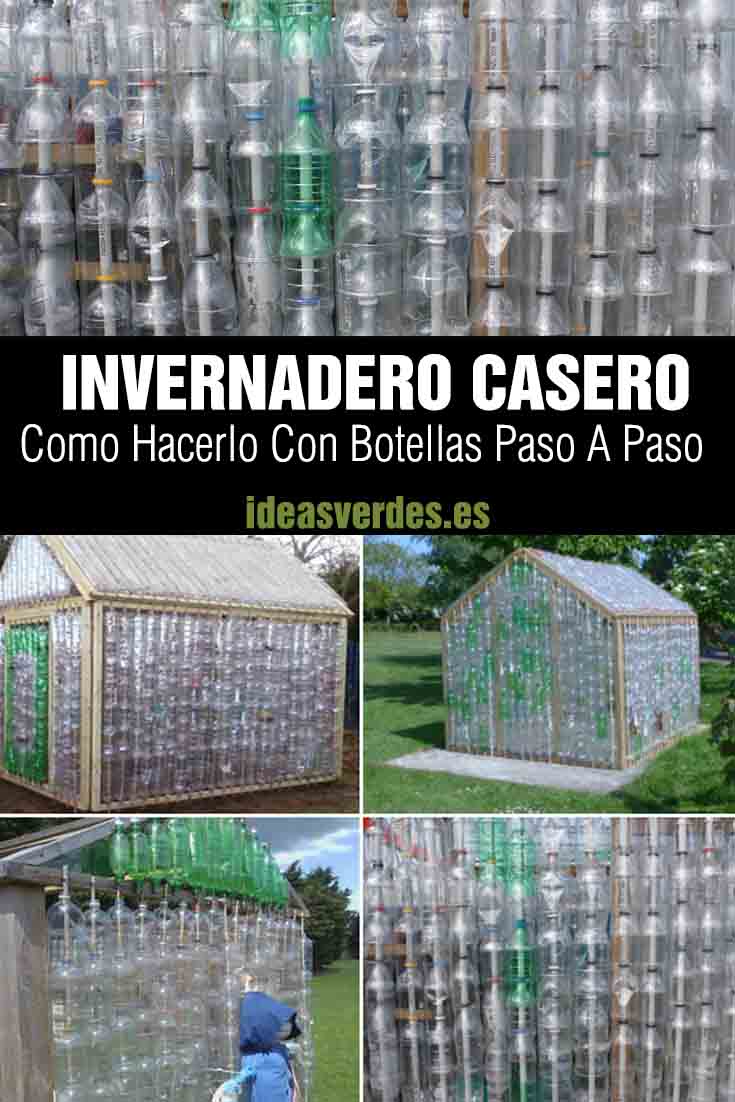 invernadero casero con botellas de plastico